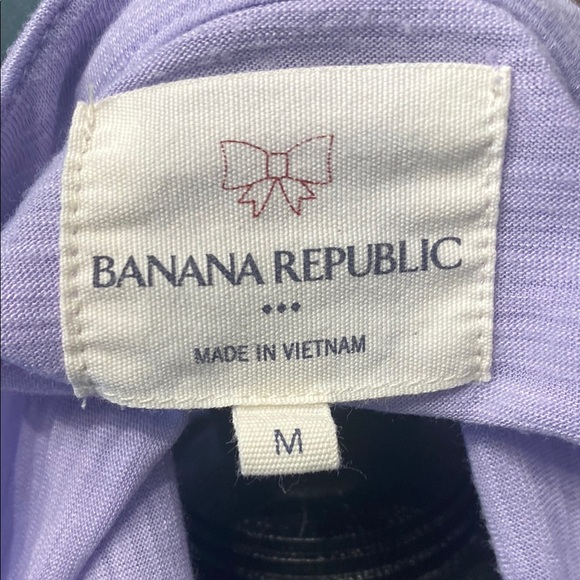 Banana Republic Purple Tunic with Mandarin Collar and Pleated Details - Picture 2 of 10